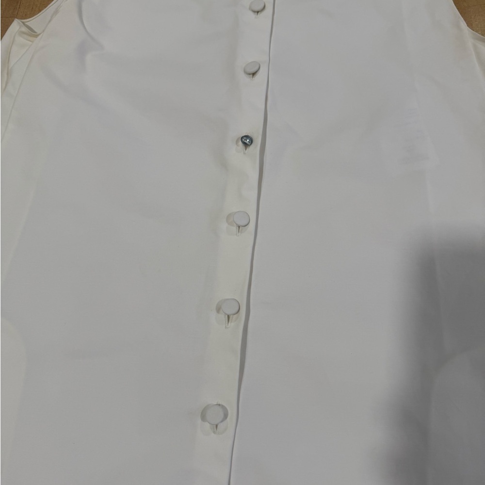 Dior Cream Sleeveless Button-Up Top - Picture 4 of 17